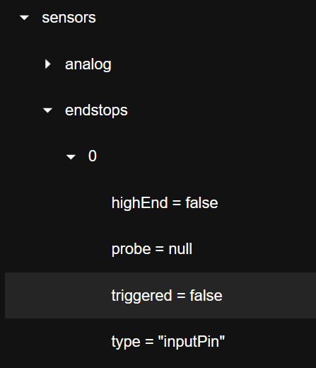 Endstop triggered status false