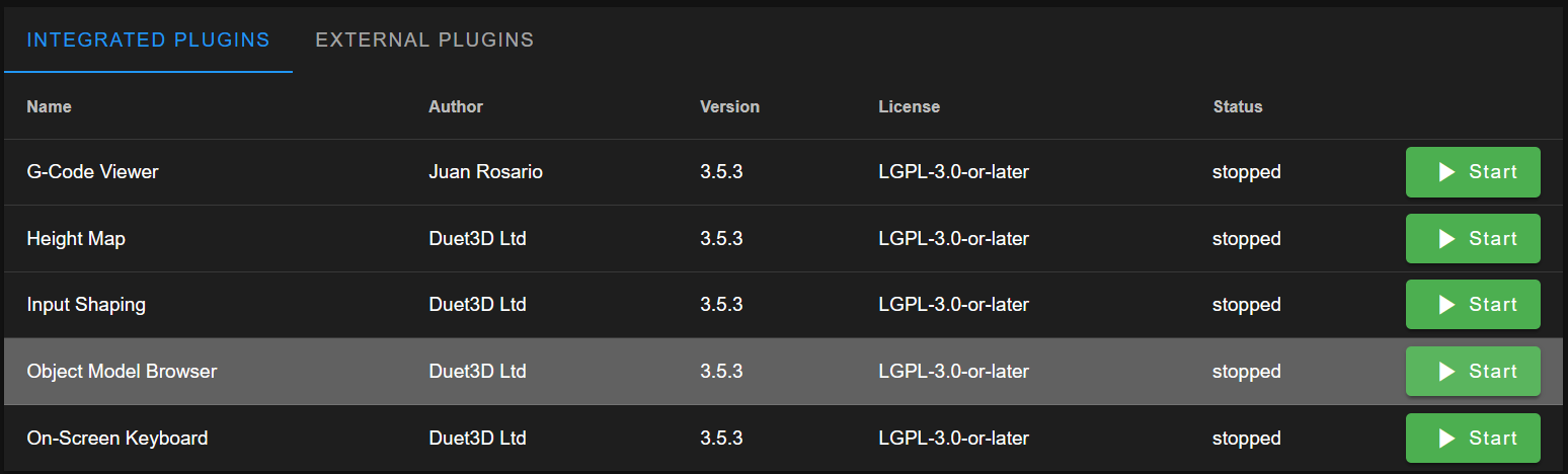 Enabling Object Model Browser plugin